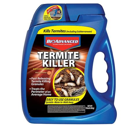 Termite pesticide lowes. Overview. Detects and kills subterranean termites. Pop up termite indicator with easy to find locater shields. 2-in-1 termite warning system. Spectracide terminate termite detections and killing stakes are not recommended as sole protection against termites, and for active infestations get a professional inspection. 