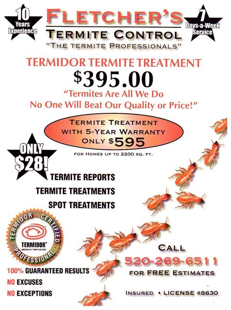 Termites treatment cost. The average price for an extermination visit that includes chemical treatments is $575 and ranges from $230 to $930. If your home needs tenting and fumigation treatment to destroy a large termite ... 