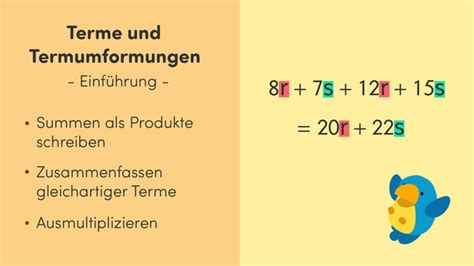 
Termumformungen sind oft Teil davon