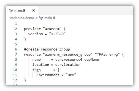 Terraform environment variables. tf # Main Terraform configuration ├�...