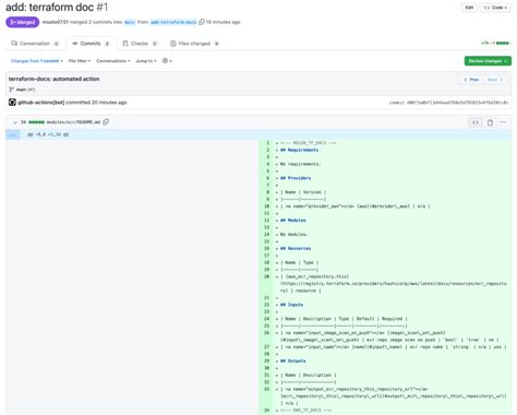 Terraform github docs. tofu file a known filetype to terraform-docs.  ...