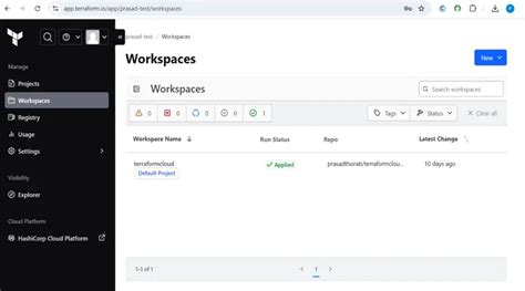 Terraform init workspace.  By using workspaces, you can maintain separate state f...