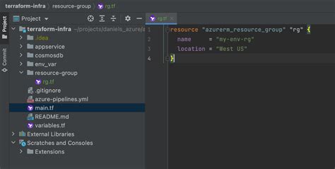 Terraform resource group. .  ...