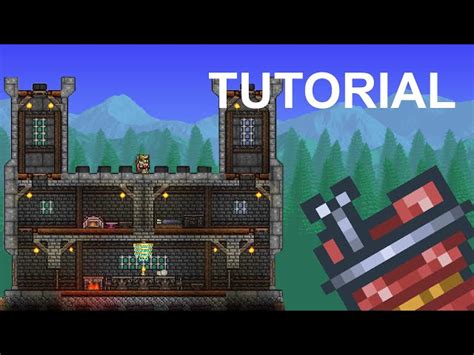 Terraria How to build a castle Terraria Building Tutorial YouTube