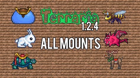 Terraria all mounts. Luckily, Terraria has a plethora of mounts for you to obtain through chance and progression, some of which fit different niches like being faster in water or infinite … 