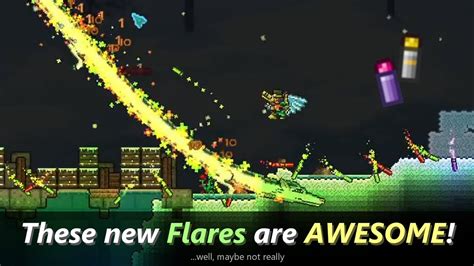 Terraria flares. You would use the flare gun on the ground below you while wearing flower boots. Flare gun breaks the grass with a chance for a bait mob to spawn and boots regrow it instantly. Now the flower boots grass doesn't spawn bait so you can't do this in 1.4. 2. Sheanar • 3 yr. ago. Flower Boots got nerfed for bait, too: (. 29. 
