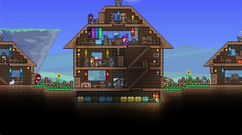Terraria house. Slimes [1.4.4] As of the new 1.4.4 update to Terraria there have been 8 new npcs added into the game that are called, "Town Slimes". These new npcs function just like any other pet in the game and the majority of these slime npcs will begin to spawn and join your world/town after King Slime is defeated. 