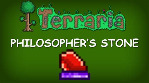 Terraria philosopher's stone. 14.29%. (Old-gen console version) The Philosopher's Stone is a Hardmode accessory which decreases the Potion Sickness debuff duration by 25%. Therefore, 45 seconds after consuming a recovery potion while the Philosopher's Stone is equipped, another one can be consumed. 