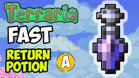 Terraria potion of return. Potions are consumable items that can either restore health, mana, both, or provide buffs. There are currently 40 different kinds of potions. Most potions are created at the Alchemy Station, though Lesser Healing Potions/Mana Potions can be bought from the Merchant in addition to be being crafted. The only potion that cannot be crafted is the Greater Mana Potion, which can only be bought from ... 