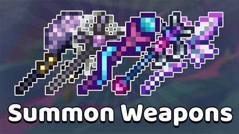 Terraria summons tier list. Minion Summon Items are summon weapons that spawn secondary characters that will aid the player during battle by automatically attacking enemies within range. They cannot be hurt or killed, and deal summon damage. Minions are mobile characters that follow the player. Whips are related weapons that deal summon damage without summoning any … 