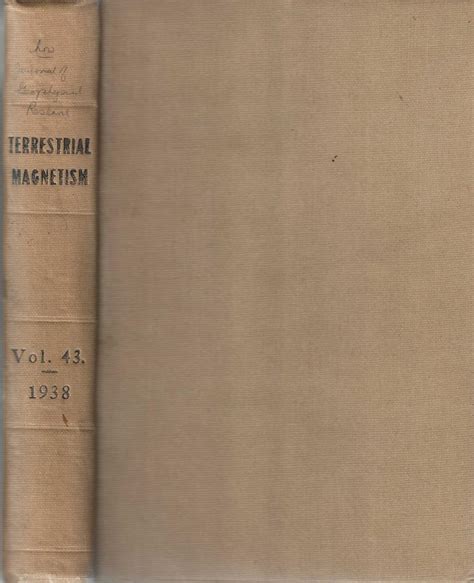 Terrestrial Magnetism 1st Edition