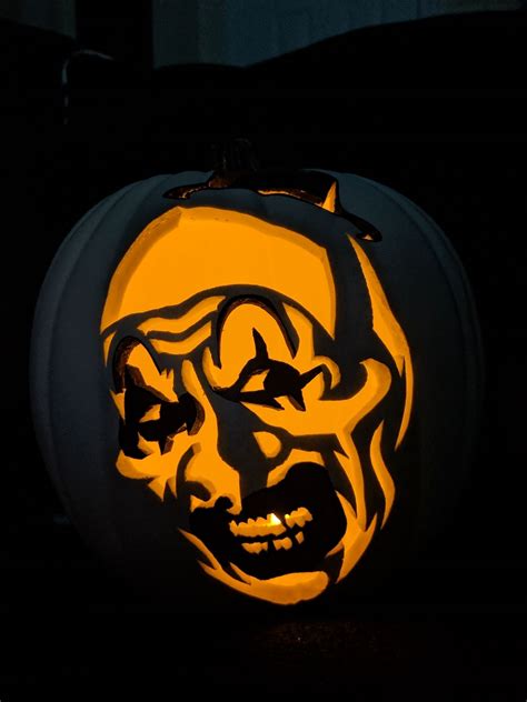 Terrifier pumpkin stencil. 64 votes, 55 comments. 3.6K subscribers in the terrifier community. For all fans of the Terrifier movies! Advertisement Coins. 0 coins. Premium Powerups Explore Gaming. Valheim Genshin Impact Minecraft Pokimane Halo Infinite Call of Duty: Warzone Path of Exile Hollow Knight: Silksong Escape from Tarkov Watch Dogs: Legion. Sports. NFL ... 