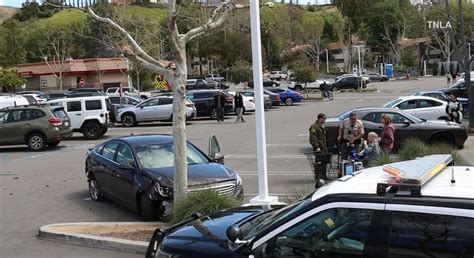 Terrifying video shows carjacker's destructive rampage in Agoura Hills parking lot