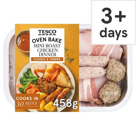 Tesco Mini Roast Chicken Dinner & Gravy 438G