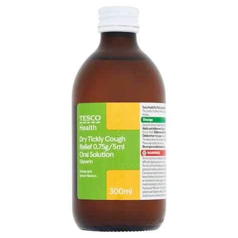 Tesco cough syrup. .  ...