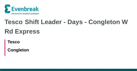 Tesco express careers.  Tesco Shift Leader - Days - Horsforth New Rd Express Lee...
