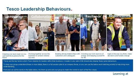 Tesco win together behaviours.  Embedding our Win Together Behaviours by growing manage...