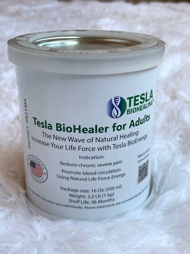 Notice: Style and look of Tesla BioHealers may change during final manufacturing. Product Specifications. Weight: 2.2 lbs. Each. Dimension: 3.4 in. Diameter x 4 in. Height. Made in the USA, proudly developed and manufactured by Tesla BioHealing, Inc. in Milford, DE. Other Tesla BioHealer Sizes & Options. Tesla BioHealer for Pets.