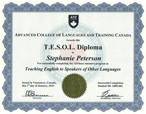 The TESOL certification we offer through International
