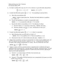 Test 2 Solutions Differential Equations MATH 3107 Docsity