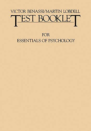 Test Booklet for Essentials of Psychology Houston Bee Hatfield Rimm