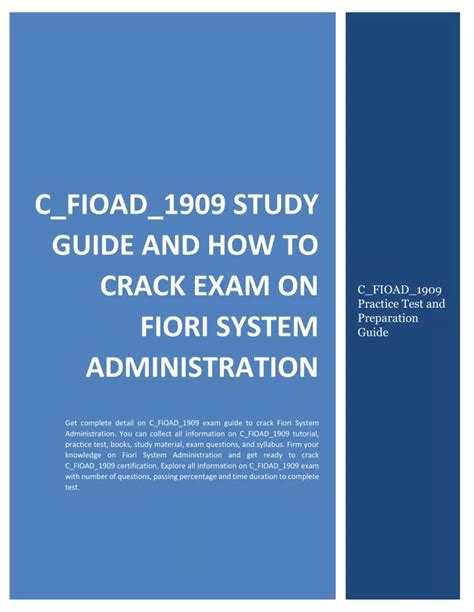 Test C_FIOAD_1909 Guide Online