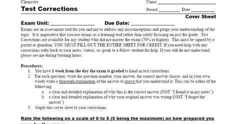 Test Corrections Google Docs