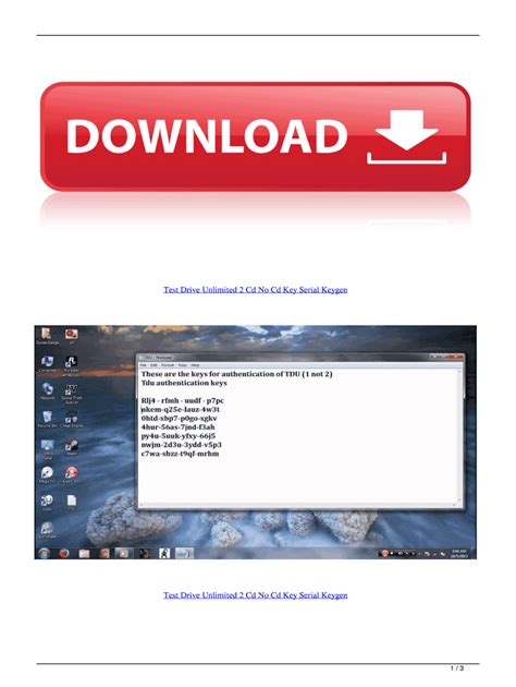 Test Drive Unlimited 2 License Key Fill and Sign Printable Template
