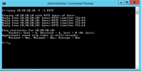 Test Jumbo Frames and MTUs with Ping – Kerry Cordero