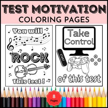 Test Motivation Coloring Pages Testing Coloring Sheets Test Prep Activities