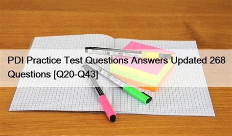 Test PDI Questions Answers