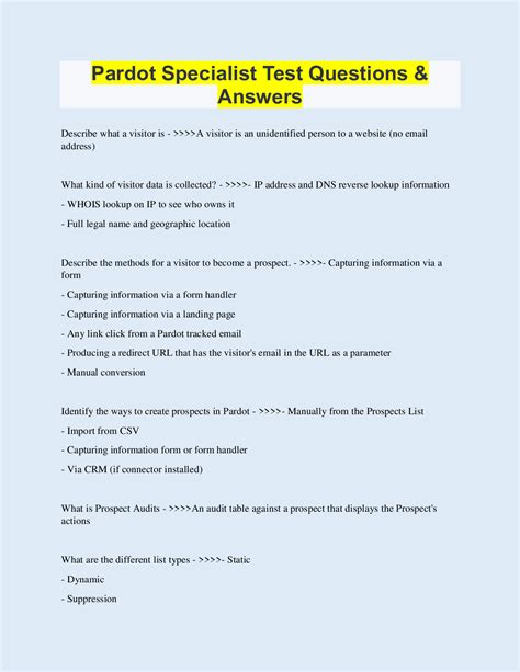 Test Pardot-Consultant Sample Questions