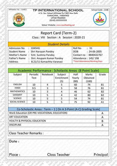 Test Result Template