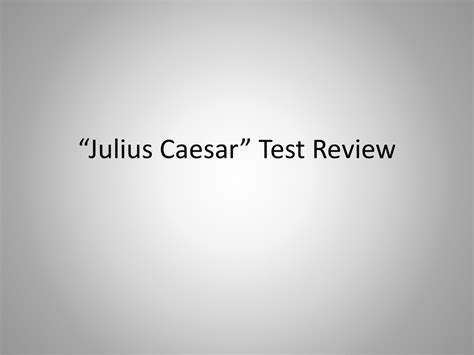Test Review Julius Answers Caesar