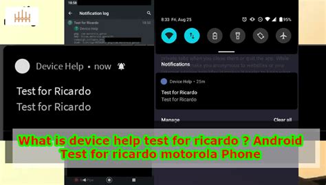 Test for ricardo notification. Steven L. W.’s Post. Anyone come across a "Test for Ricardo" message from the Device Help on their cell? I have a Motorola Ace that pushed this notification around noon-thirty EST. In the past ... 
