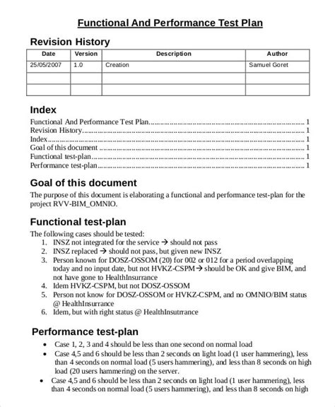 Test plan template in Word and Pdf formats page 9 of 19