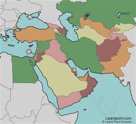 Test your geography knowledge - Middle East …