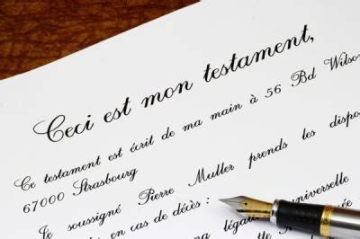 Testament olographe