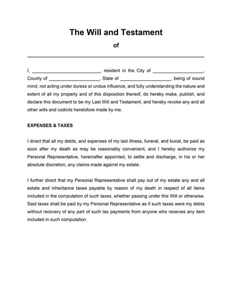 Testament uitvoerder taken