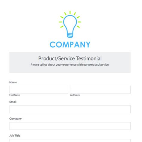 Testimonial Form