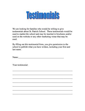 Testimonial Form Complete with ease airSlate SignNow