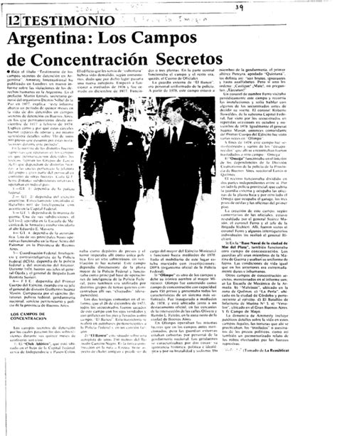 Testimonio sobre campos secretos de detención en argentina. - 2015 forest river sierra rv owners manual.
