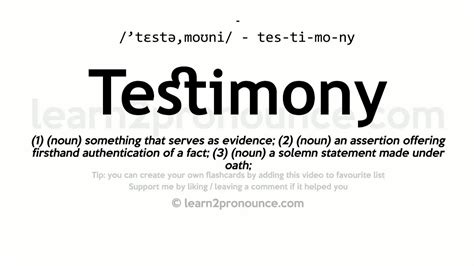 Testimony definition