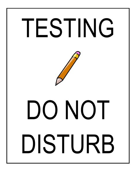 Testing Do Not Disturb Sign Template Download Printable Pdf Templateroller