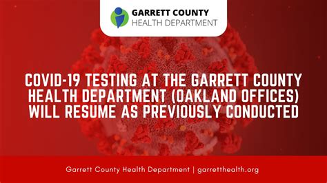 Testing Info - Garrett County Health Department