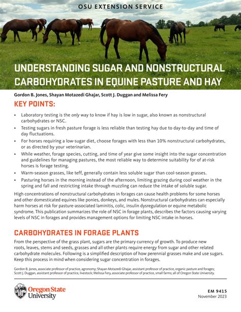 Testing hay for sugar content.  Understanding Sugar and Non-structural C...