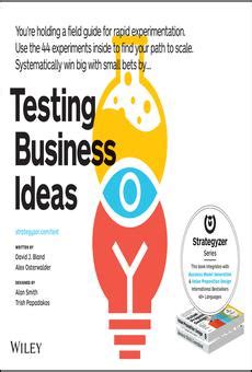 Read Online Testing Business Ideas By David J Bland