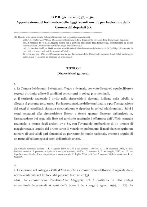Testo unico delle leggi per la elezione della camera dei deputati. - 6 ps tecumseh motor technisches handbuch.