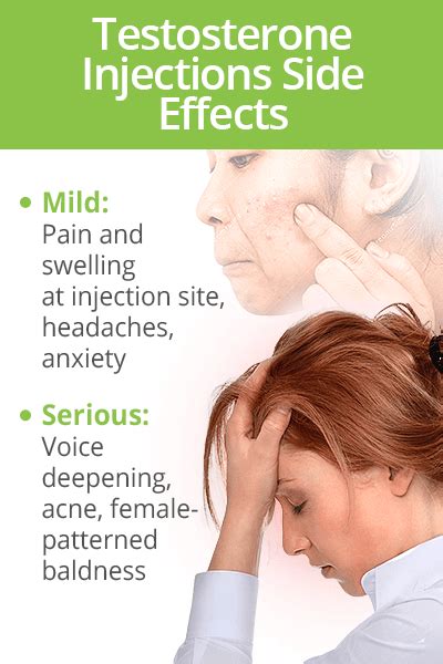 Testosterone injections side effects.  Your doctor will likely measure your...