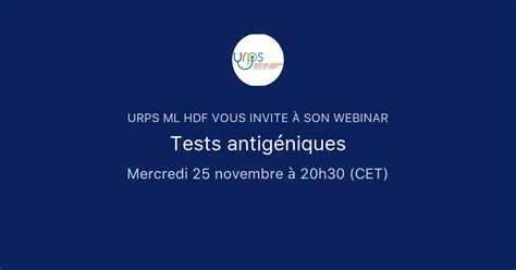 Tests antigéniques URPS ML HDF